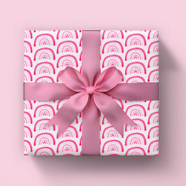 Rainbow-Rosa-Mädchen Geburtstag Geschenkpapier