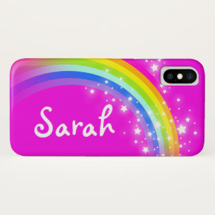 Rainbow Rosa Mädchenname iPhone Case