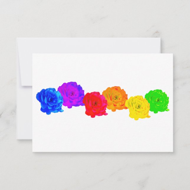 Rainbow-Rose Dankeskarte (Vorderseite)