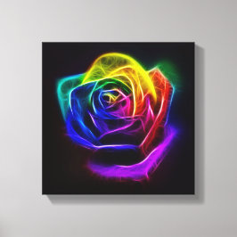 Rainbow-Rose-Fraktal Leinwanddruck