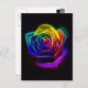 Rainbow-Rose-Fraktal Postkarte (Vorne/Hinten)