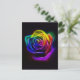 Rainbow-Rose-Fraktal Postkarte (Stehend Vorderseite)
