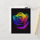 Rainbow-Rose-Fraktal Postkarte (Vorderseite/Rückseite Beispiel)