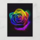 Rainbow-Rose-Fraktal Postkarte (Vorderseite)