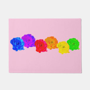 Rainbow-Rose Fußmatte