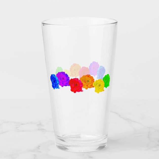 Rainbow-Rose Glas (Vorderseite)