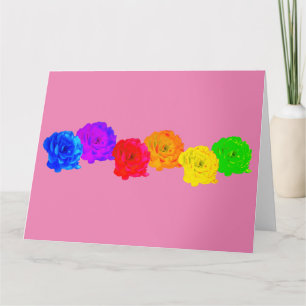 Rainbow-Rose Karte