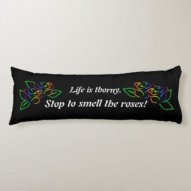 Rainbow Rose Kissen (Vorderseite)