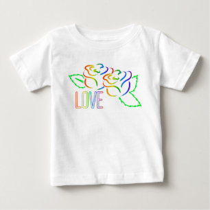Rainbow-Rose-Liebe Baby T-shirt