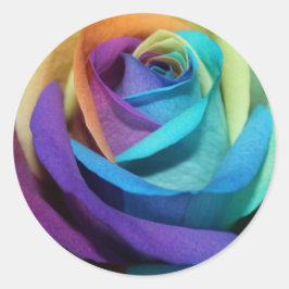 Rainbow Rose Liebe Blume Miss-you Peace Destiny Runder Aufkleber