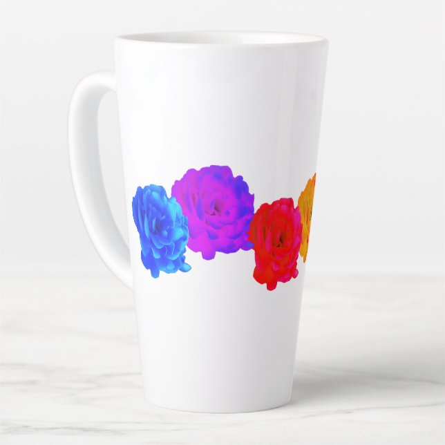 Rainbow-Rose Milchtasse (Linke Ecke)