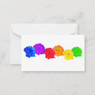 Rainbow-Rose Mitteilungskarte