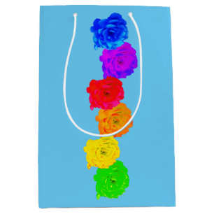 Rainbow-Rose Mittlere Geschenktüte
