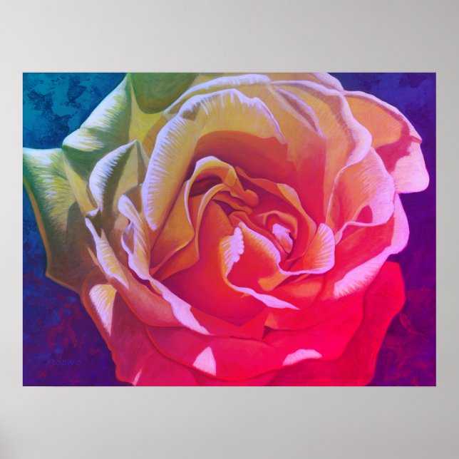 Rainbow-Rose - Poster (Vorne)