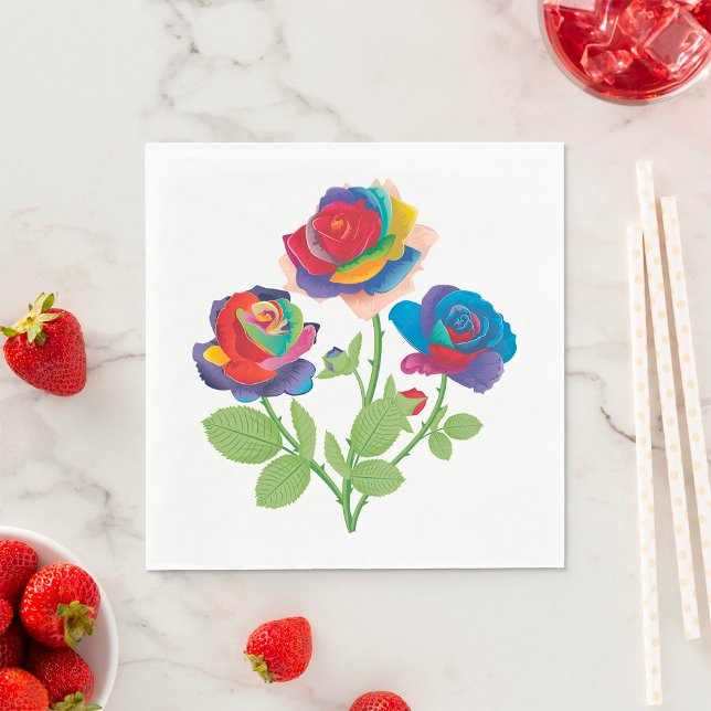 Rainbow-Rose Serviette (Von Creator hochgeladen)