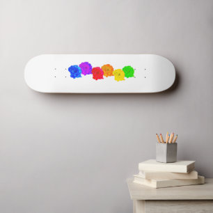 Rainbow-Rose Skateboard
