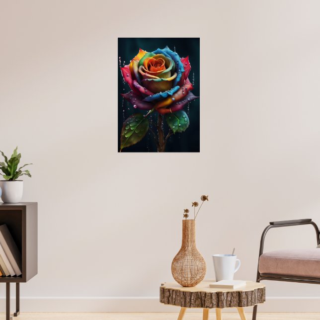 Rainbow Rosen Poster (Wohnzimmer 3)