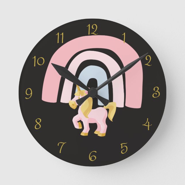 Rainbow Round Clock Runde Wanduhr (Vorderseite)