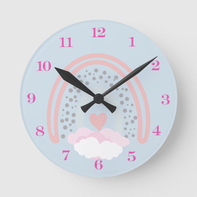 Rainbow Round Clock Runde Wanduhr (Vorderseite)