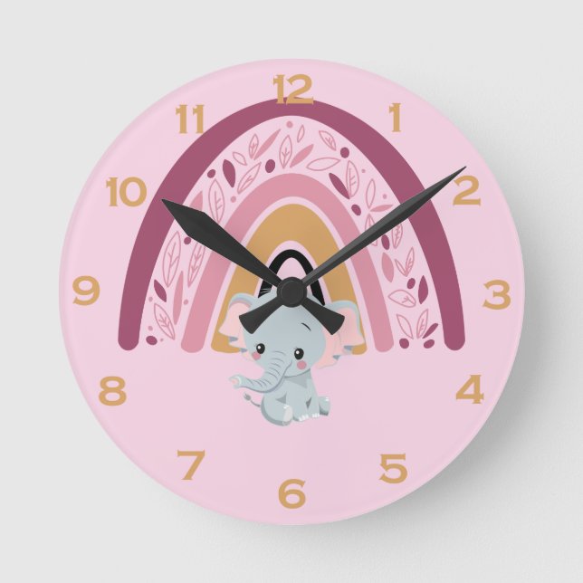 Rainbow Round Clock Runde Wanduhr (Vorderseite)