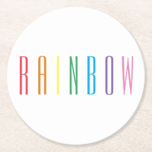 RAINBOW Round Paper Untersetzer