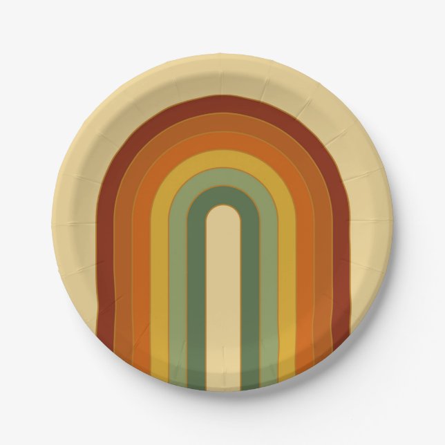 Rainbow Round Pappteller (Vorderseite)