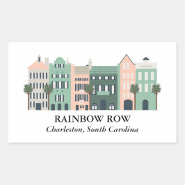 Rainbow Row Charleston South Carolina Sticker