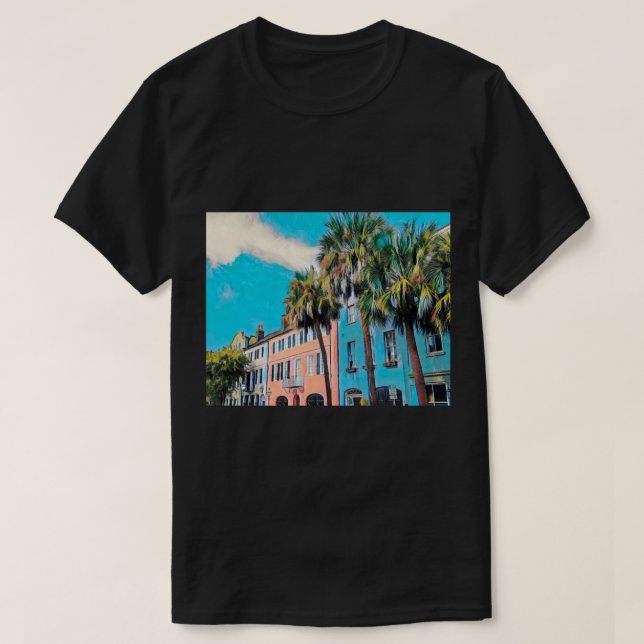 Rainbow Row, Charleston T-Shirt (Design vorne)