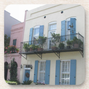 Rainbow Row Houses, Charleston SC Cork Untersetzer