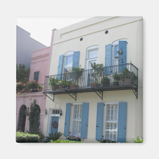 Rainbow Row Houses, Charleston SC Magnet (Vorne)