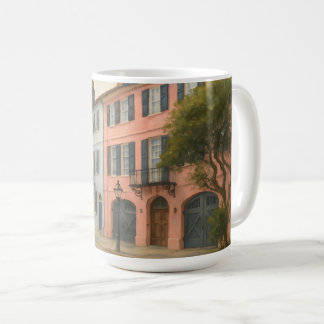 Rainbow Row von Charleston Watercolor Kaffeetasse