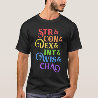 Rainbow RPG Stats Tablette T-Shirt