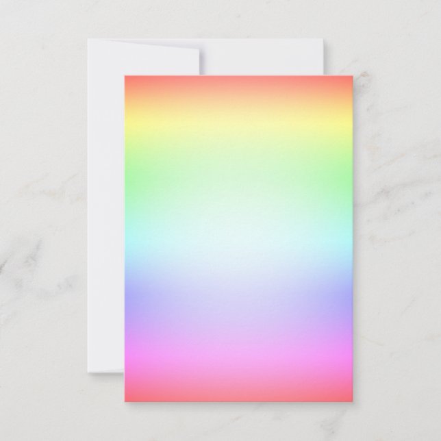 Rainbow RSVP Karte (Vorderseite)