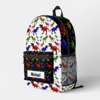 Rainbow-Rucksack von individuelle Name Dinosaur Bo