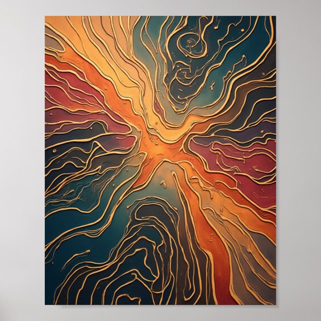 Rainbow Rumbling Earth Value Paper Poster (Vorne)