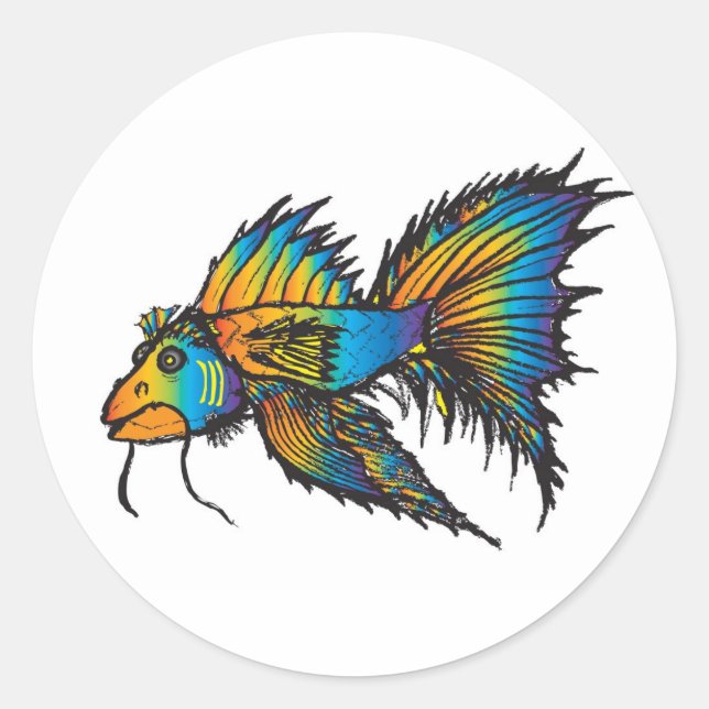 Rainbow Runder Aufkleber (Vorderseite)