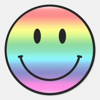 Rainbow Runder Aufkleber
