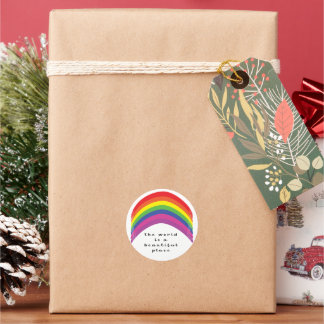 Rainbow Runder Aufkleber