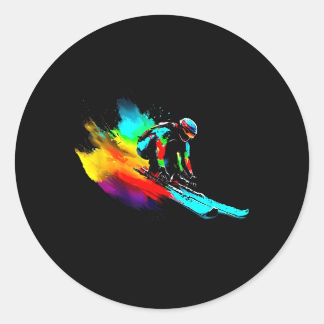 Rainbow Runder Aufkleber (Vorderseite)