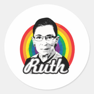 Rainbow Ruth - LGBT-Politik - Runder Aufkleber