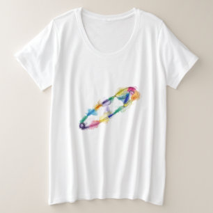Rainbow Safety Button Plus Size T - Shirt