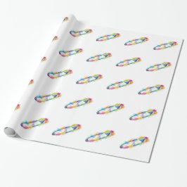 Rainbow Safety Button Wrapper Geschenkpapier