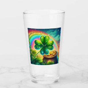 Rainbow Saint Patrick's Day Klee Glas