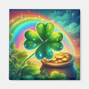 Rainbow Saint Patrick's Day Klee Magnet