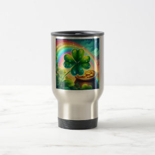 Rainbow Saint Patrick's Day Klee Reisebecher