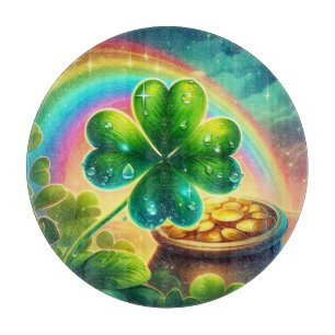 Rainbow Saint Patrick's Day Klee Schneidebrett