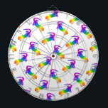 Rainbow Salamander Dartscheibe<br><div class="desc">Salamander in den Farben der Regenbogen.</div>