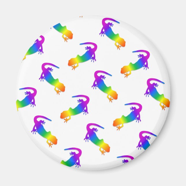 Rainbow Salamander Magnet (Vorne)