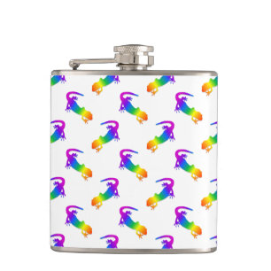 Rainbow Salamander Pattern Flachmann