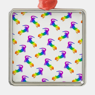 Rainbow Salamander Silbernes Ornament